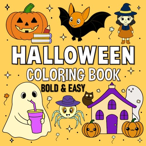 Halloween Coloring Book: 100+ Pages of Bold and Easy Halloween-Themed Coloring Pages for All Ages